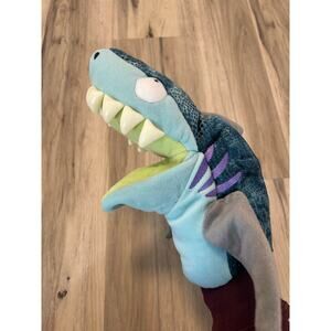 Manhattan Toy “Chomper Chums” Chopper  Blue Shark Rubber Teeth Hand Puppet Plush